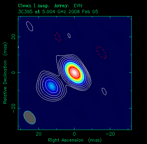 Image of 3C395, 5 stations at 1 Gbps